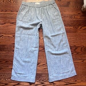 Lou & Grey Blue Striped Wide Leg Pants
